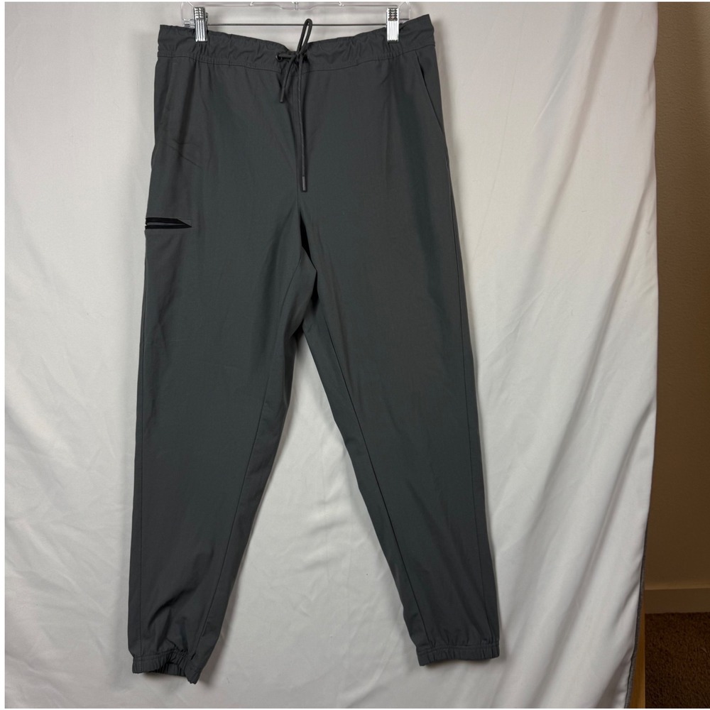 ASPEN Women Charcoal Grey Jogger Pants Elastic Waist Drawstring Pockets L G